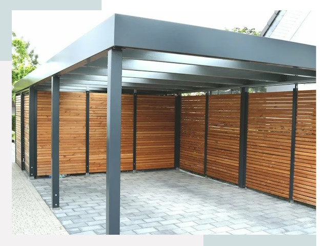 Навесы для парковки в Мысках