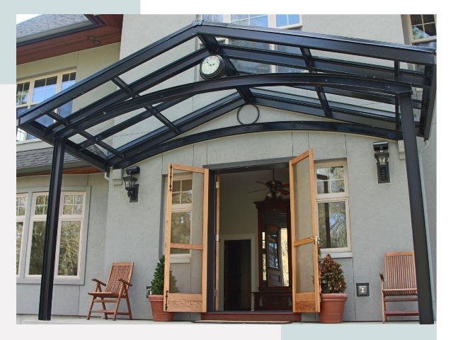 Козырьки металлические в Мысках