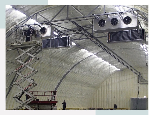 Оснащение ангаров в Мысках