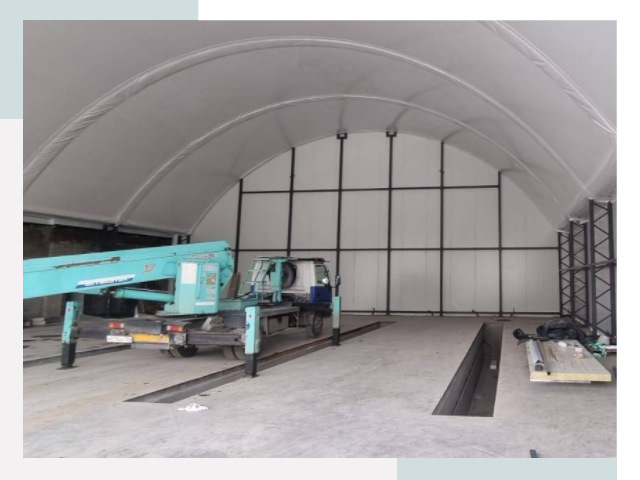 Внутреннее оснащение ангаров в Мысках