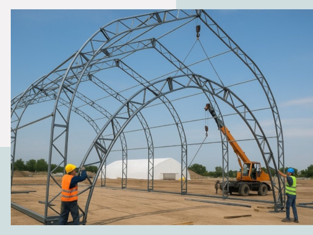 Монтаж ангаров в Мысках от 609 руб. - Надежно и быстро